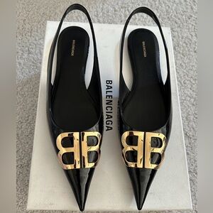 Balenciaga Bb Knife Flats Slingback NWB